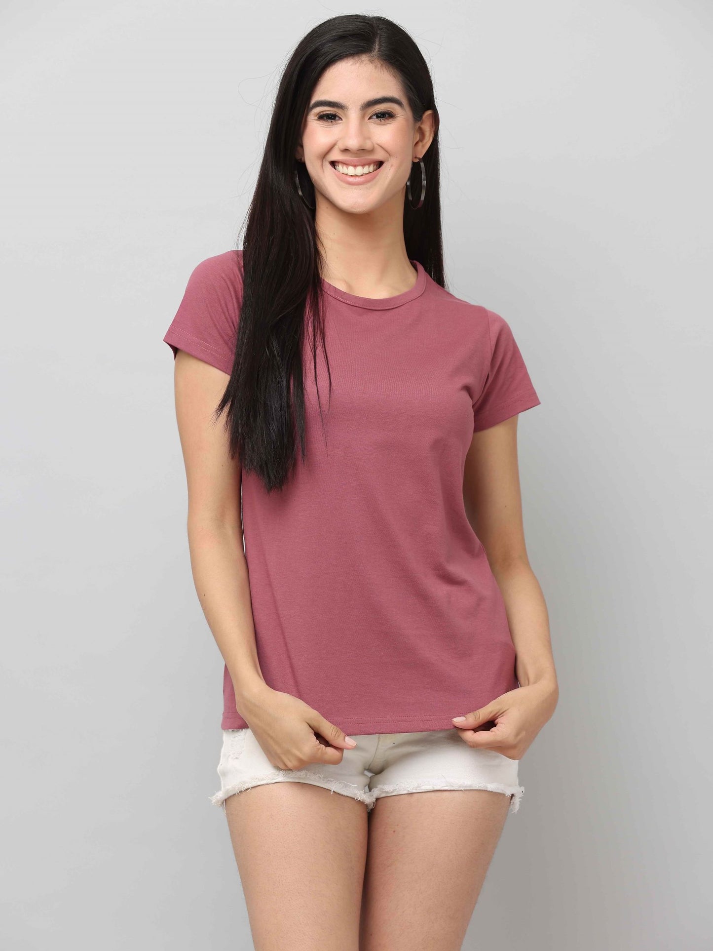 Rose Pink Cotton T-Shirt